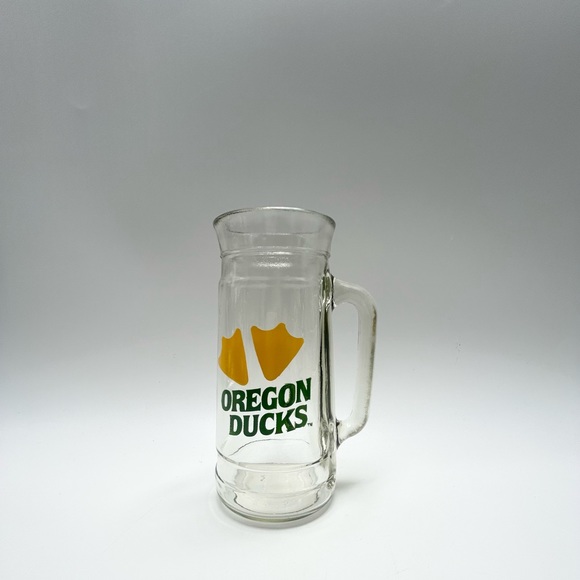 🦆💚💛📗📒Oregon Ducks Glass Mug. - Picture 2 of 13